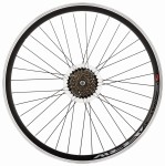  Koło 24'' Stars Circle tylne aluminiowe czarne z wolnobiegiem Shimano 6rz 