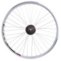 Koło 28 cali z wolnobiegiem 6 rzędowym Shimano i łańcuchem KMC