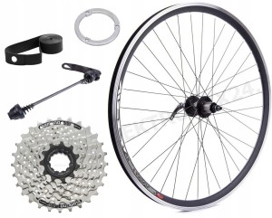 Koło 27,5 Stars Circle tylne pod tarczę z kasetą Shimano HG41 7rz czarne