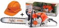 Zabawka pilarka Stihl z kaskiem