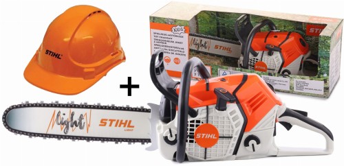 Zabawka pilarka Stihl z kaskiem